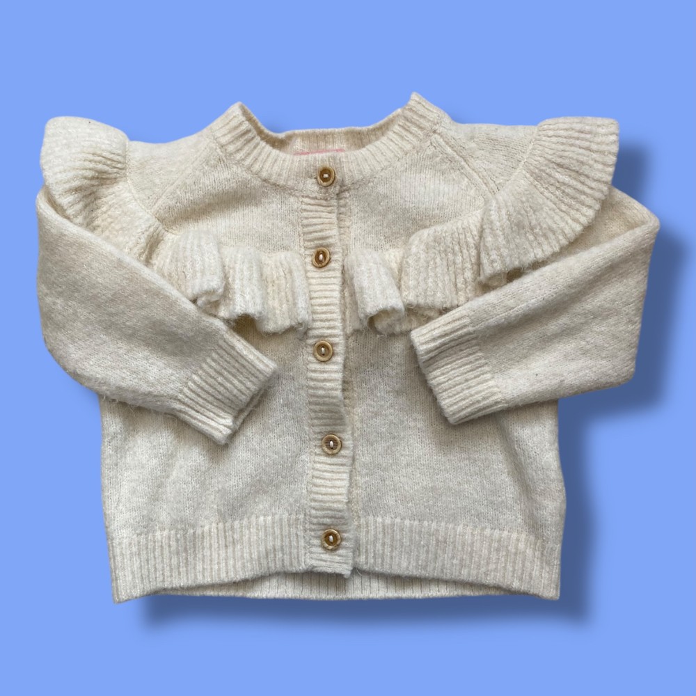 h&M cream cardigan 6m
