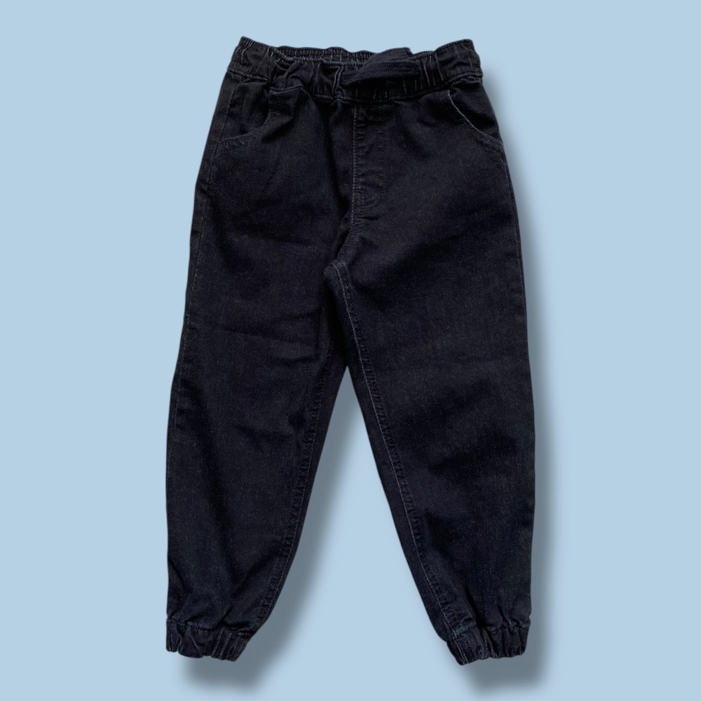 little bipsy black denim 4/5y