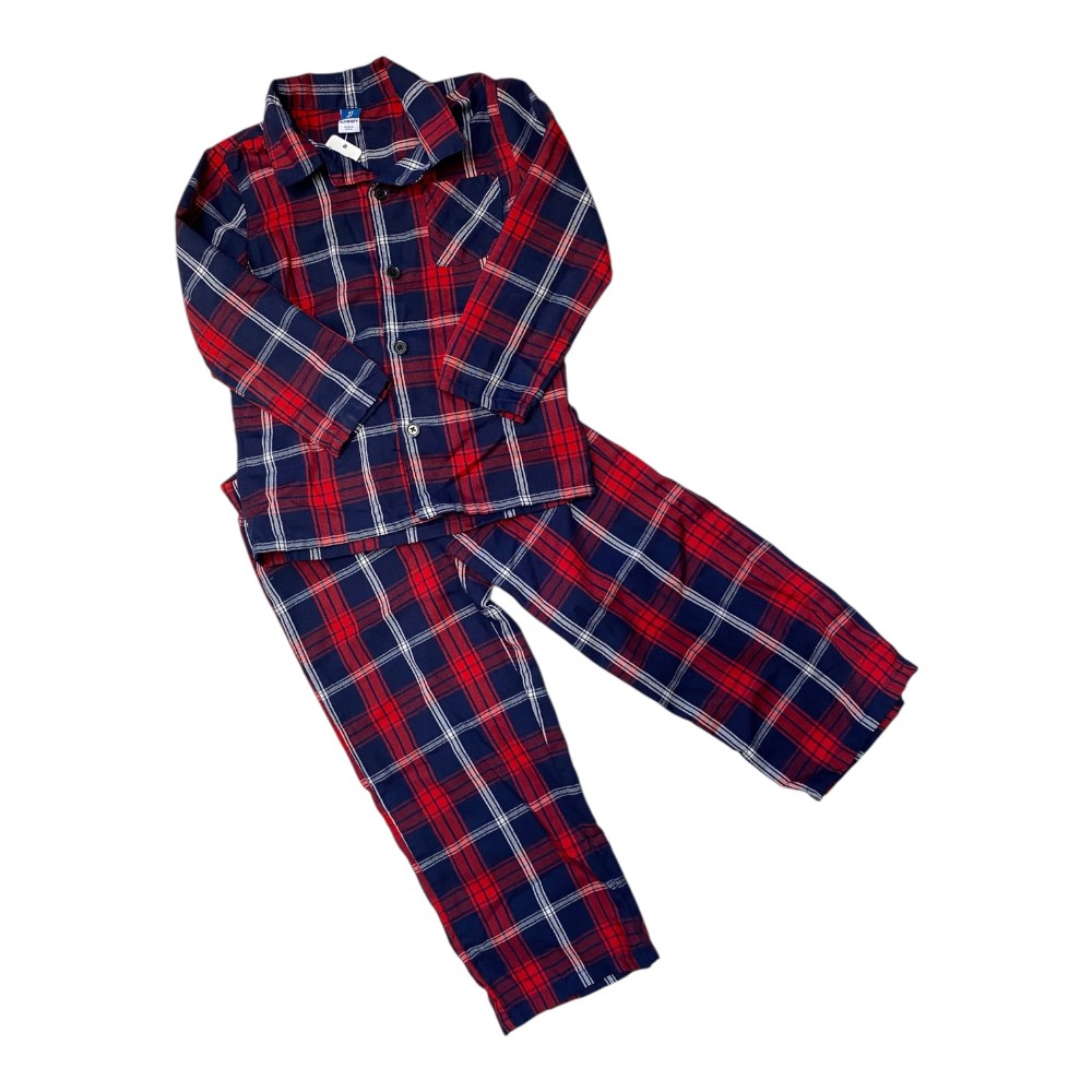 old navy plaid pjs 4y