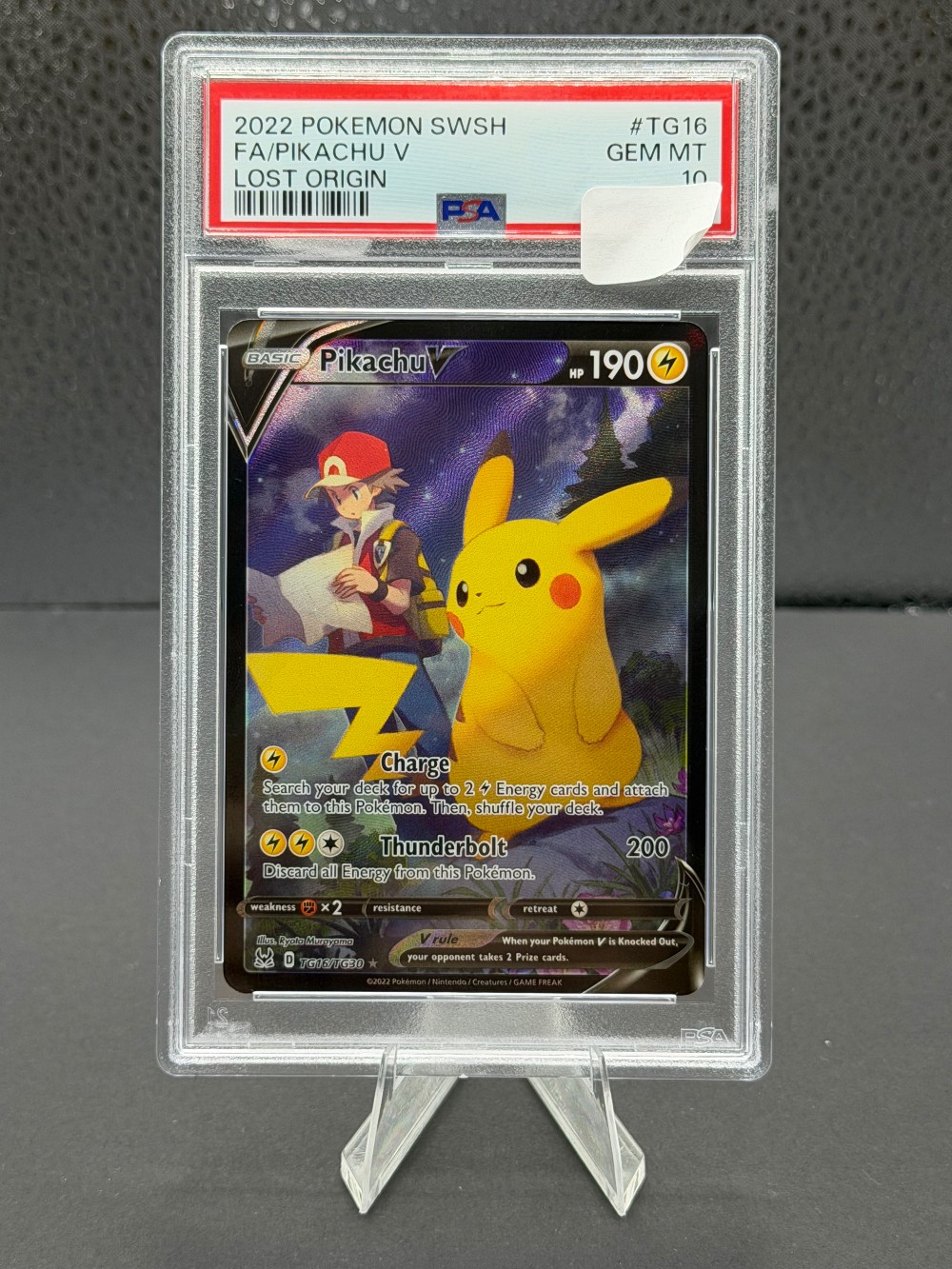 PIKACHU V TG16 LOST ORIGIN PSA 10