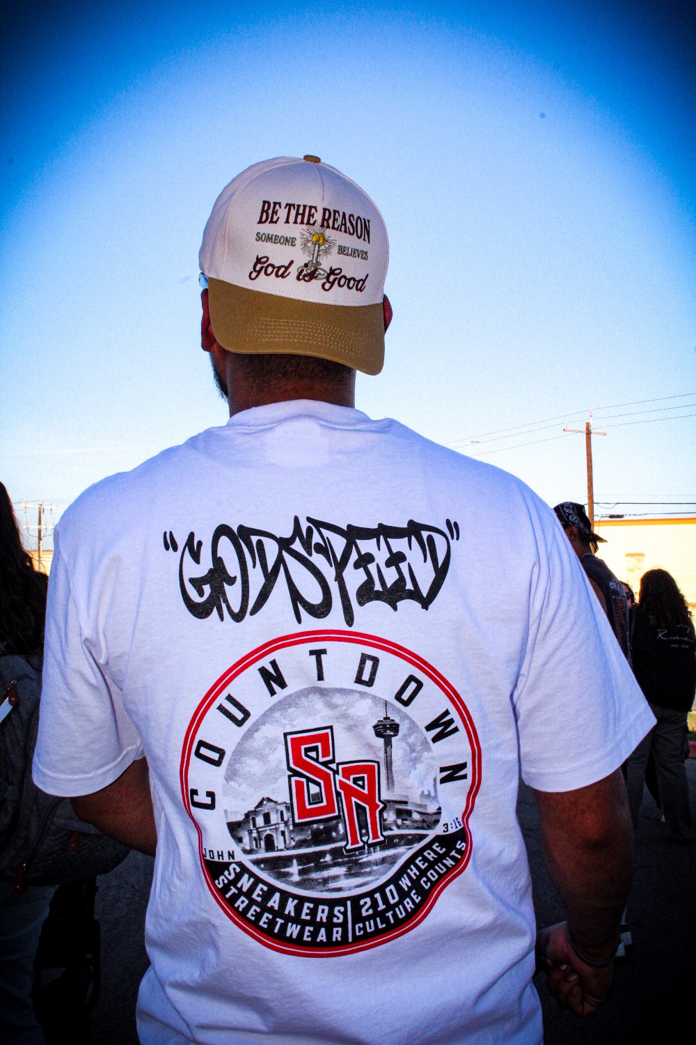 CDSA “GODSPEED” JESUS IS KING BOX LOGO TEE - WHITE