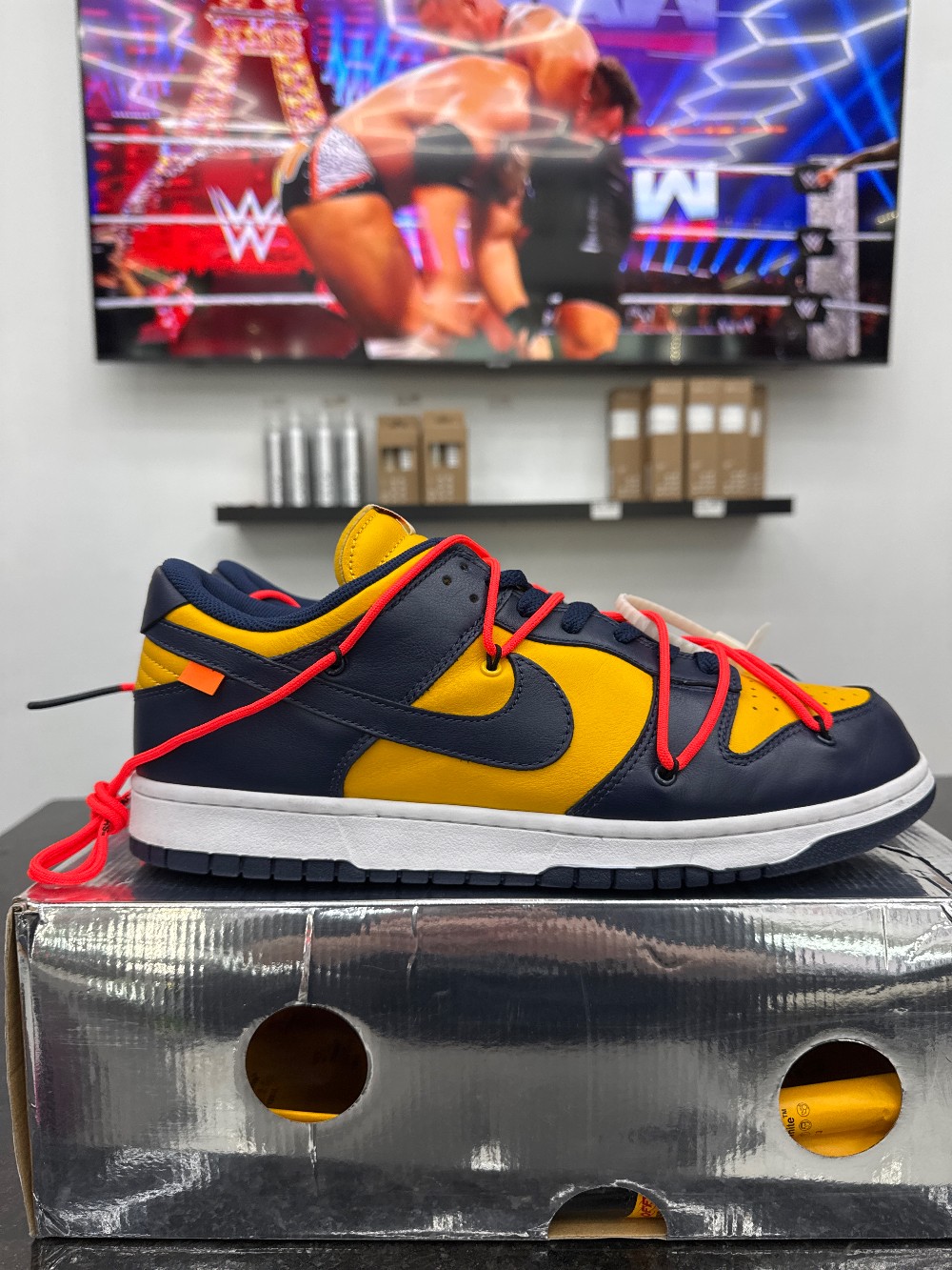 *VNDS* NIKE DUNK LOW X OFF WHITE - UNIVERSITY GOLD