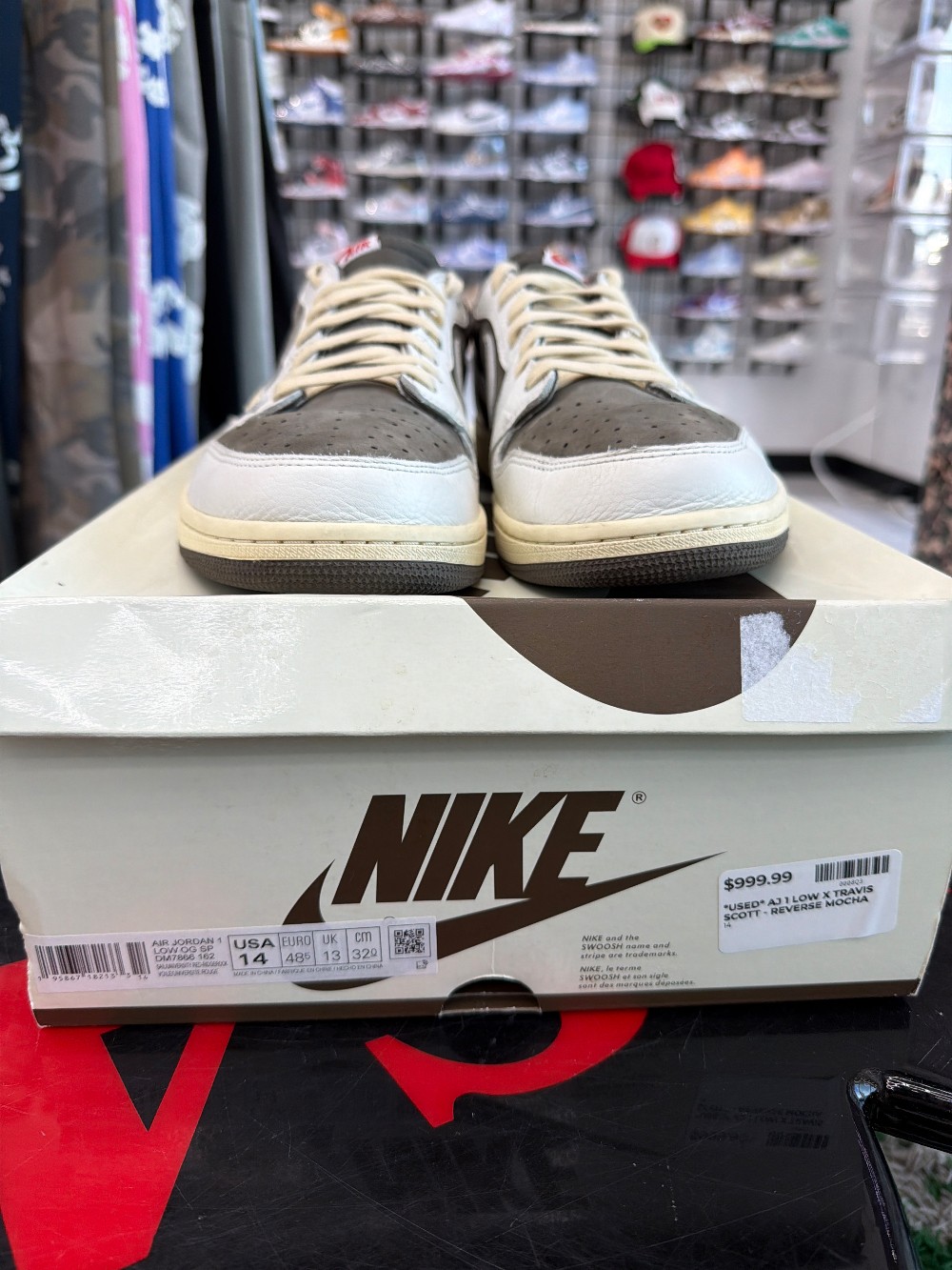 *USED* AJ 1 LOW X TRAVIS SCOTT - REVERSE MOCHA