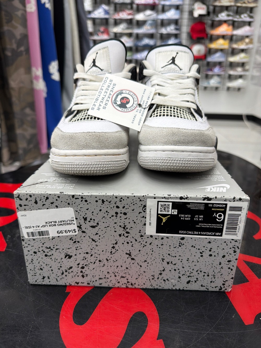 *USED/NO BOX LID* AJ 4 (GS) - MILITARY BLACK