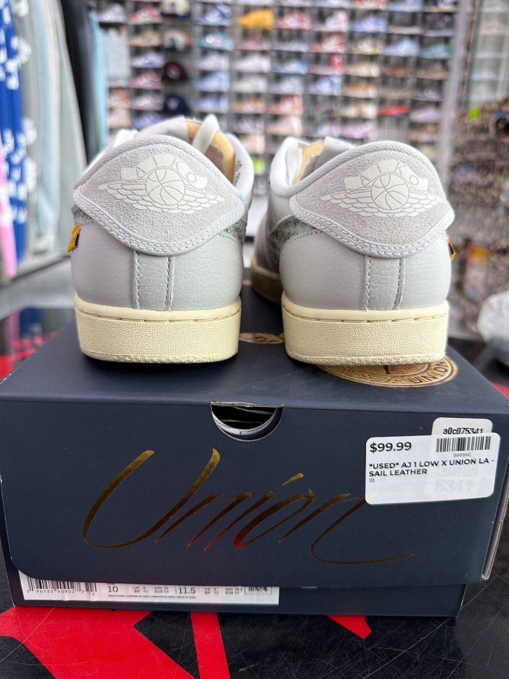 *USED* AJ 1 LOW X UNION LA - SAIL LEATHER
