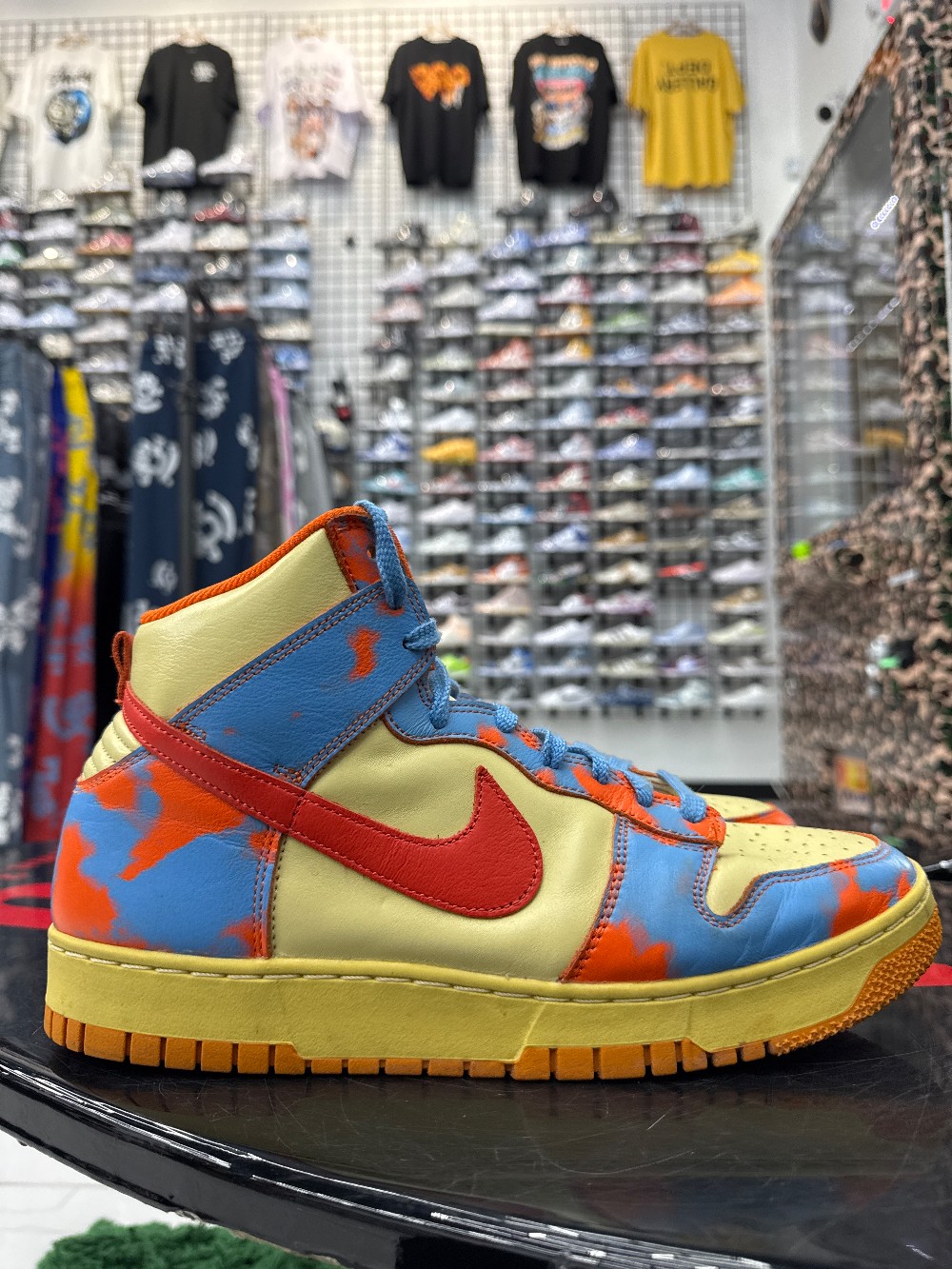 *USED/NO BOX* NIKE DUNK HI - ORANGE ACID WASH