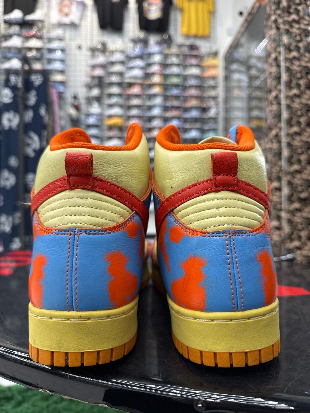 *USED/NO BOX* NIKE DUNK HI - ORANGE ACID WASH