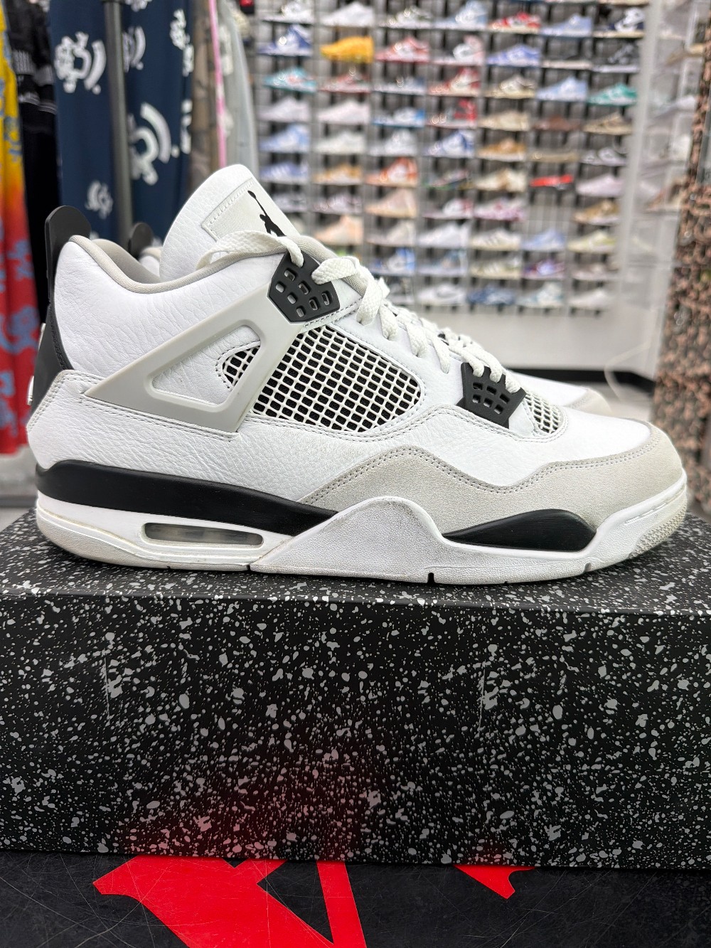 *USED* AJ 4 - MILITARY BLACK