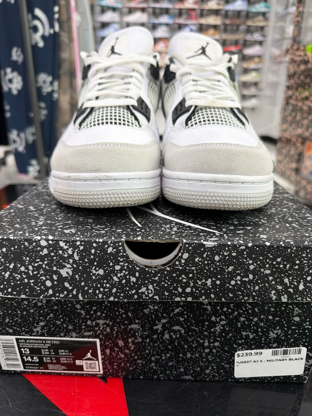 *USED* AJ 4 - MILITARY BLACK