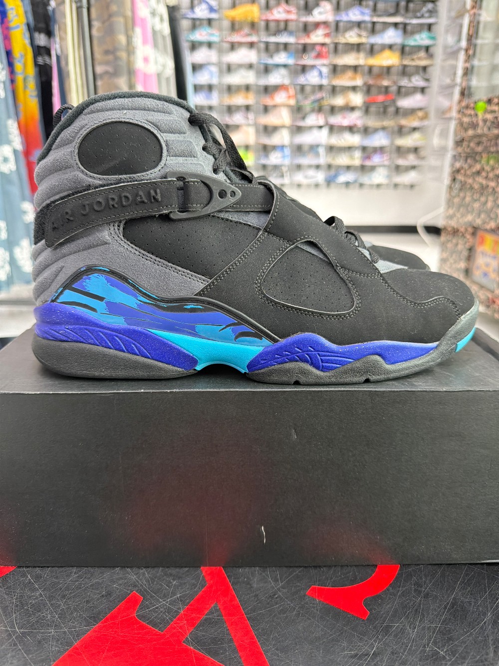 *USED* AJ 8 RETRO- AQUA (2015)