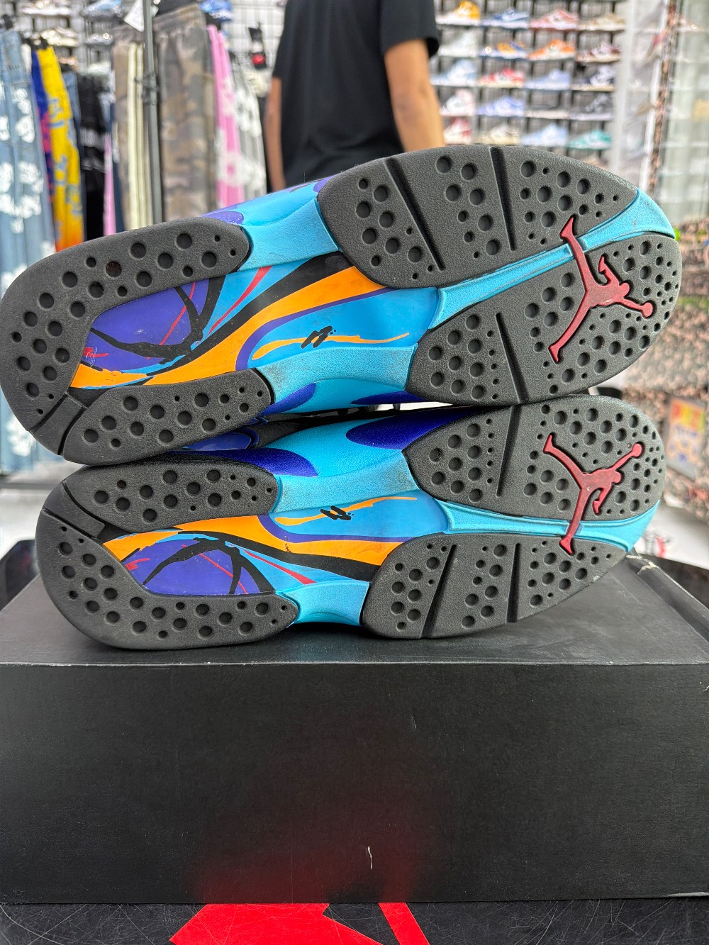 *USED* AJ 8 RETRO- AQUA (2015)