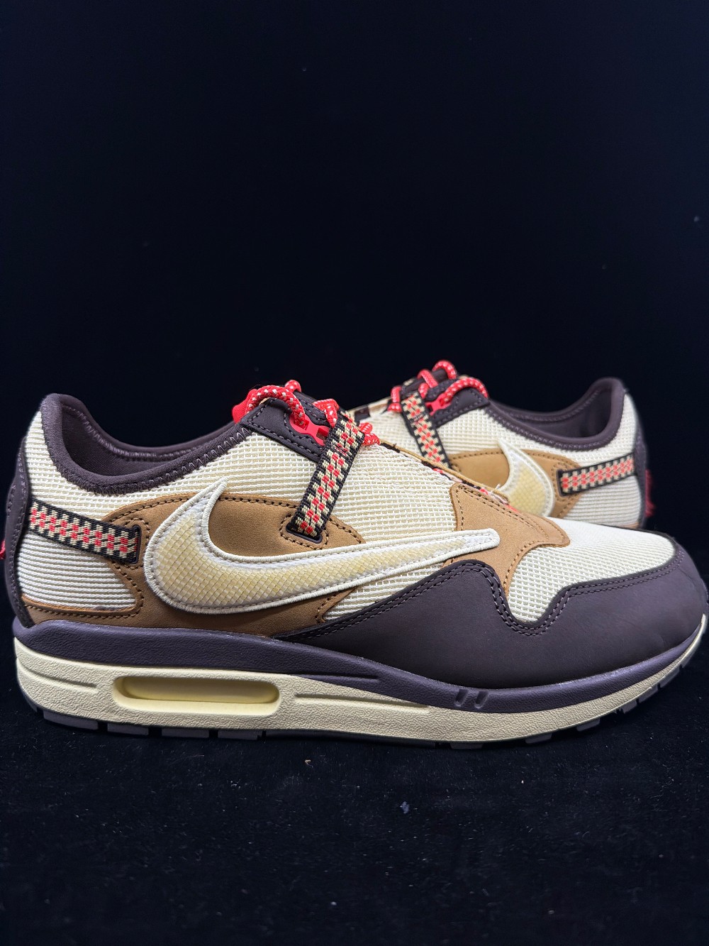 *USED* NIKE AIR MAX 1 X TRAVIS SCOTT - BAROQUE BROWN