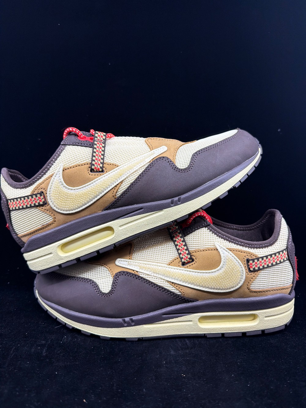 *USED* NIKE AIR MAX 1 X TRAVIS SCOTT - BAROQUE BROWN