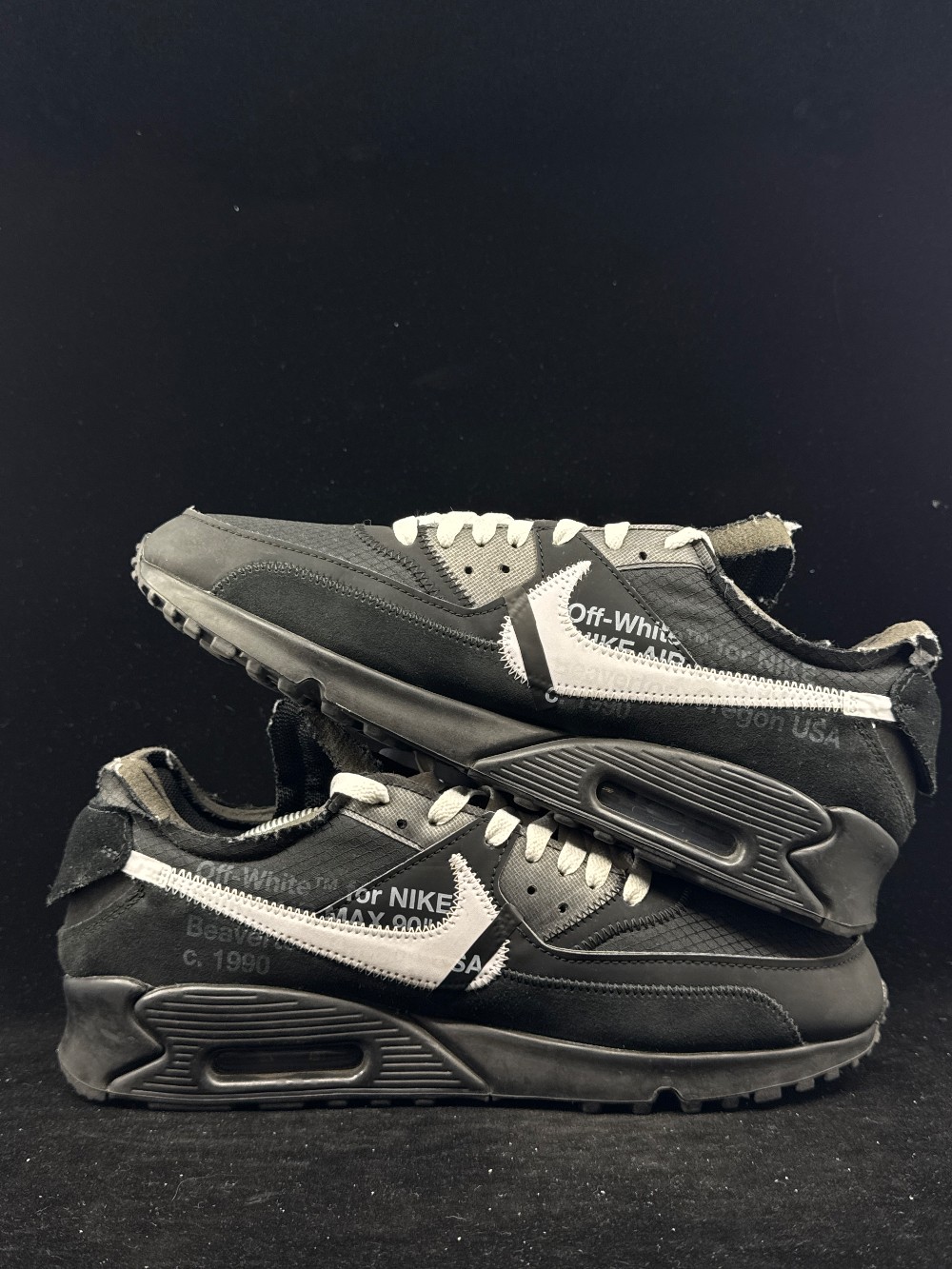 *USED* NIKE X OFF WHITE AIR MAX 90 - BLACK