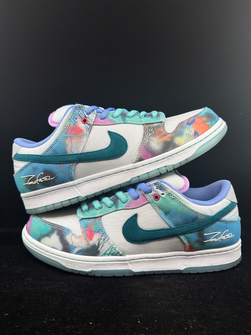 *USED* NIKE SB DUNK LOW - FUTURA LABORATORIES BLEACHED AQUA