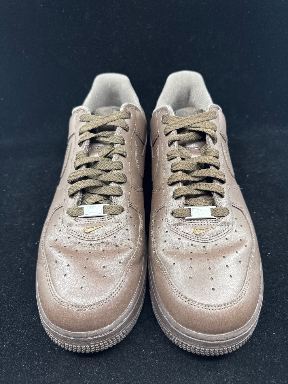 *USED/NO BOX* NIKE AIR FORCE 1 X SUPREME - BAROQUE BROWN