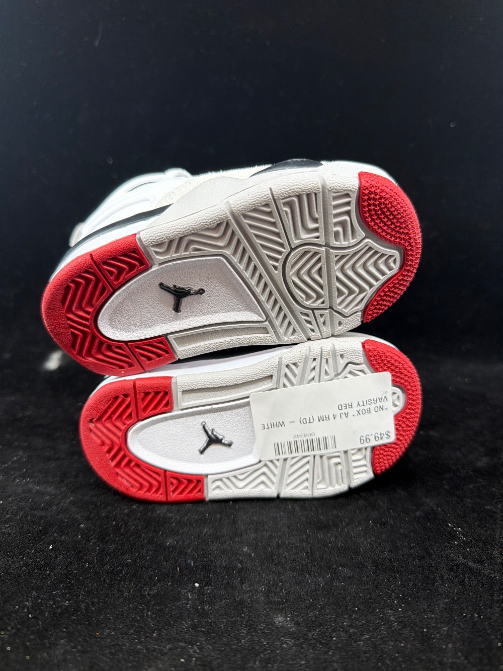 *NO BOX* AJ 4 RM (TD) - WHITE VARSITY RED