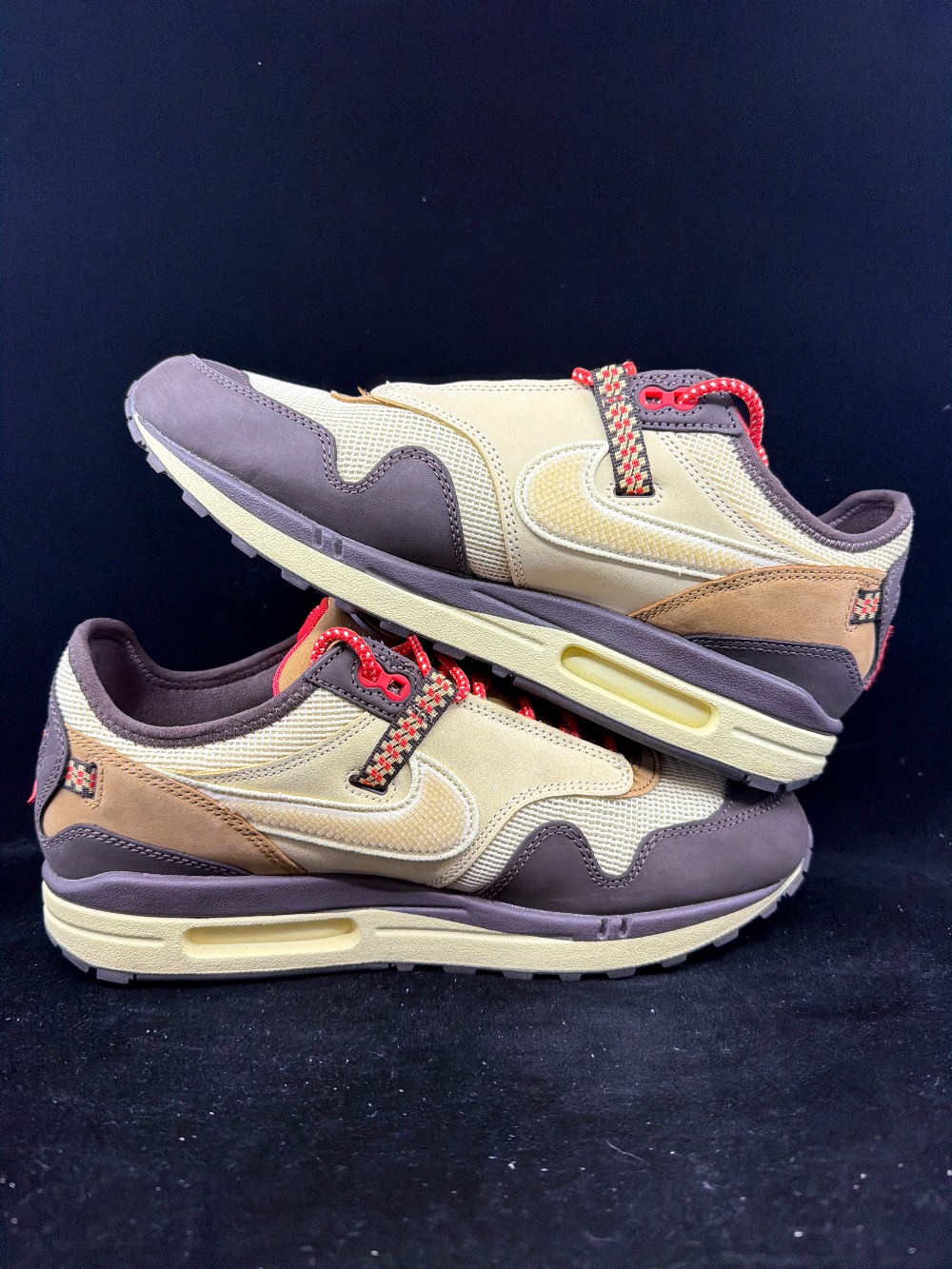 *USED* NIKE AIR MAX 1 X TRAVIS SCOTT - BAROQUE BROWN