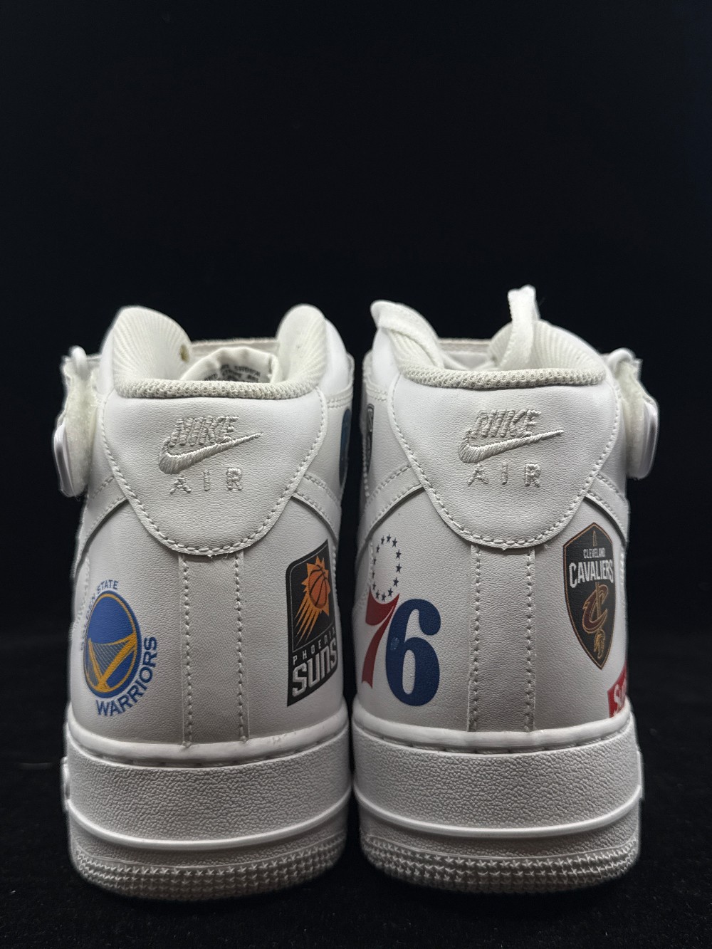 *NO BOX* NIKE AIR FORCE 1 MID X SUPREME - NBA WHITE