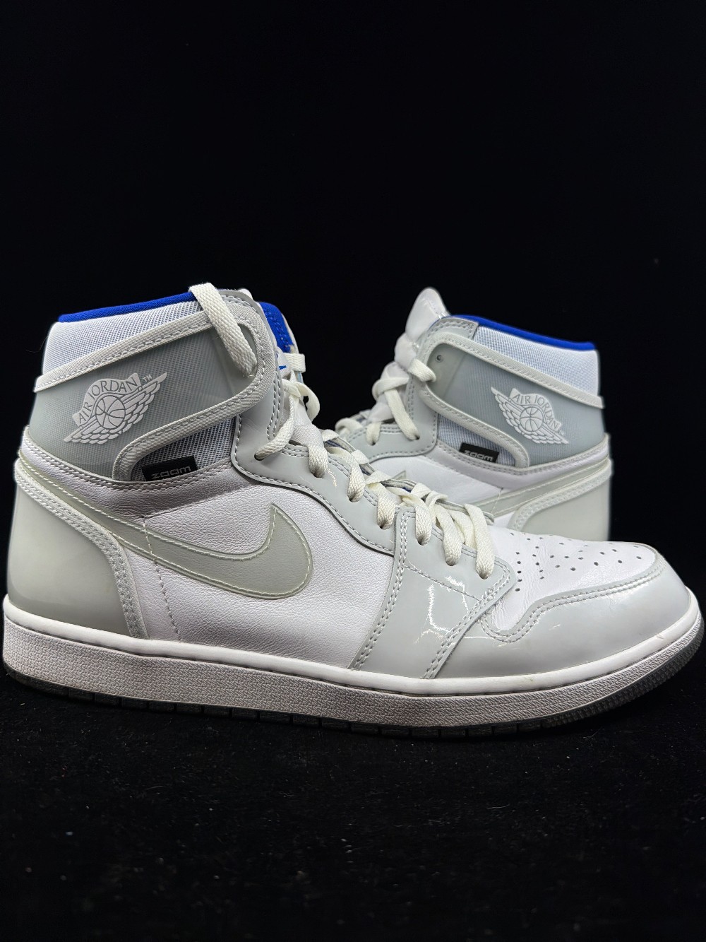 *USED* AJ 1 - ZOOM WHITE RACER BLUE