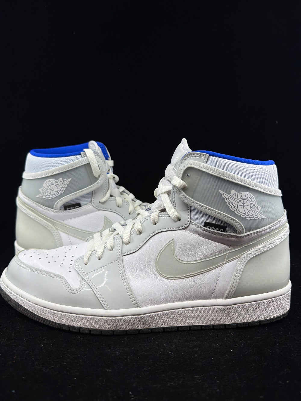 *USED* AJ 1 - ZOOM WHITE RACER BLUE