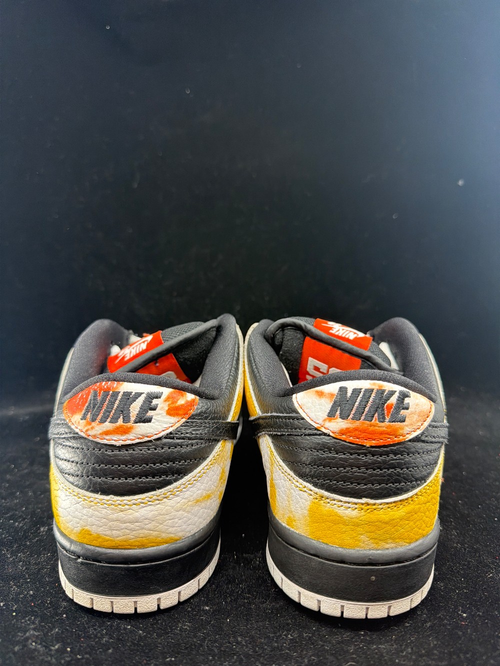 *USED* NIKE SB DUNK LOW - RAYGUN TIE-DYE BLACK