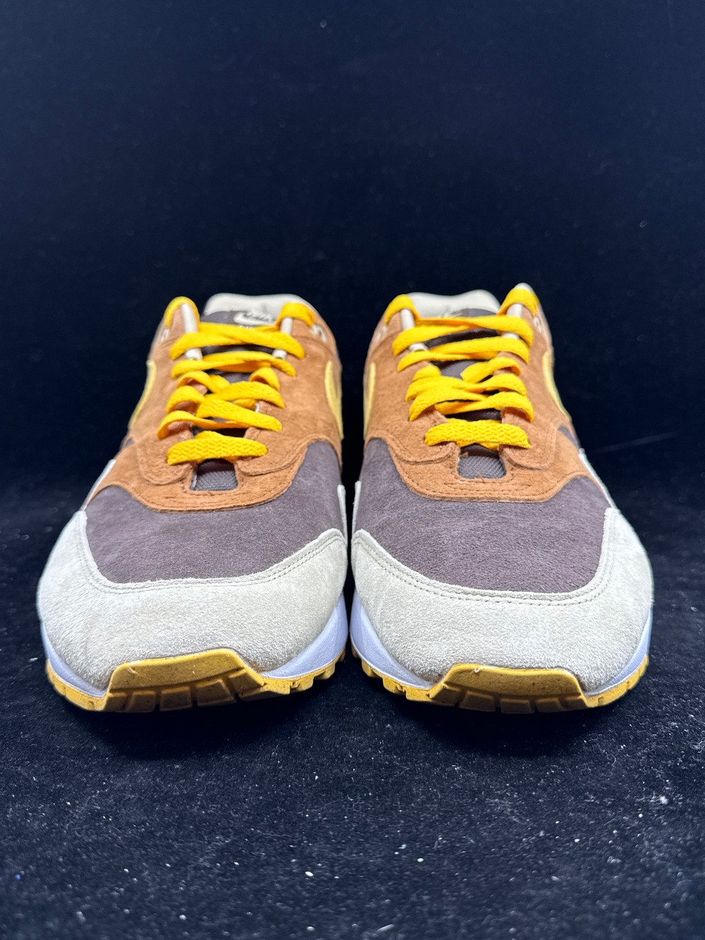 *USED* NIKE AIR MAX 1 PRM - DUCK PECAN YELLOW OCHRE