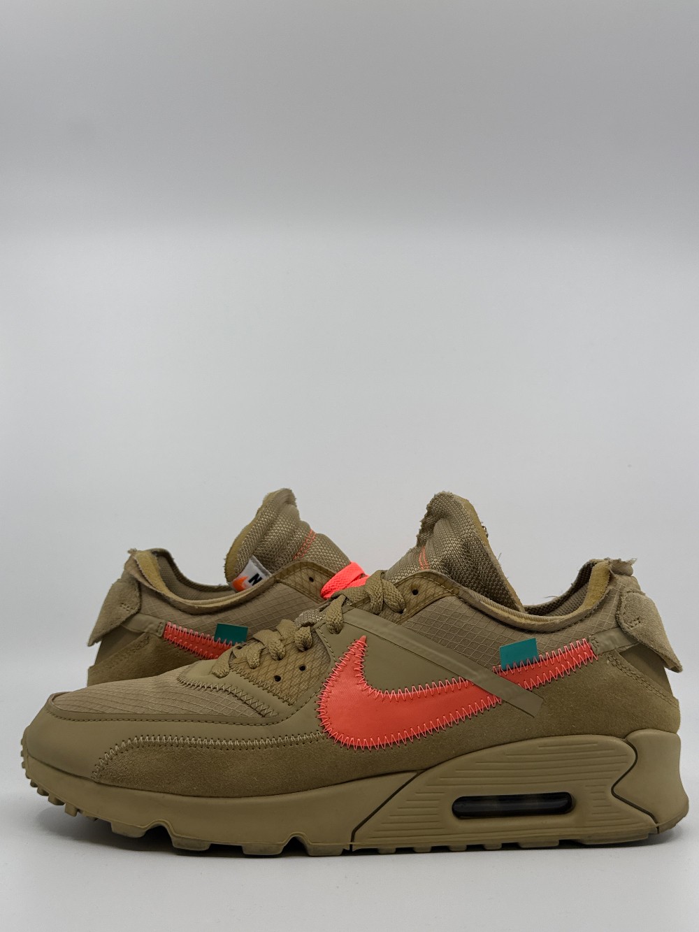 *USED* NIKE AIR MAX 90 X OFF-WHITE - DESERT ORE