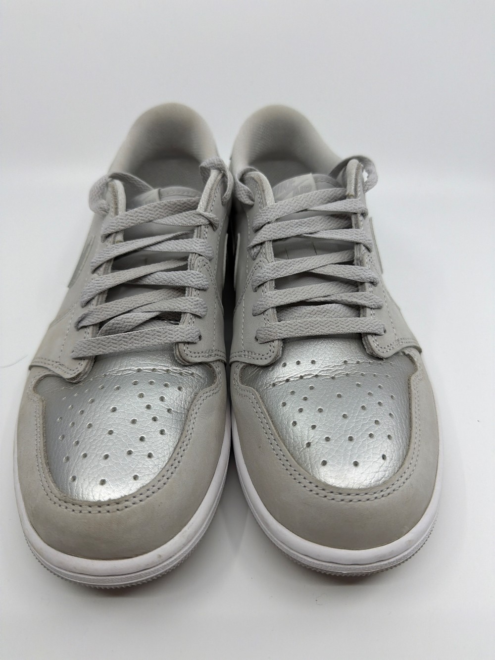 *USED/NO BOX* AJ 1 LOW OG - METALLIC SILVER