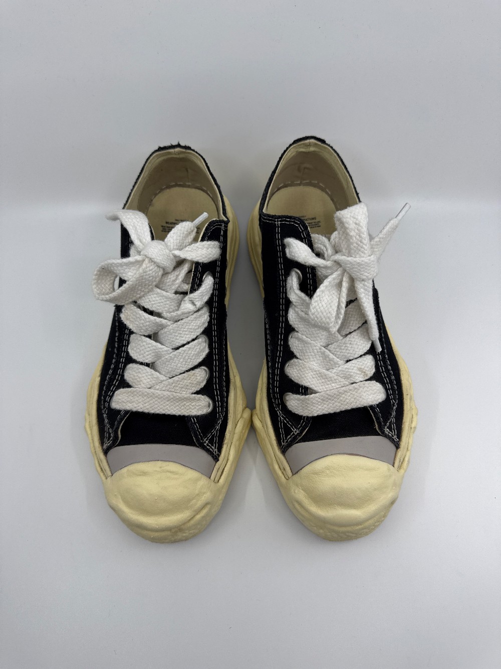 *USED* MAISON MIHARA YASUHIRO HANK VINTAGE SOLE CANVAS LOW - BLACK