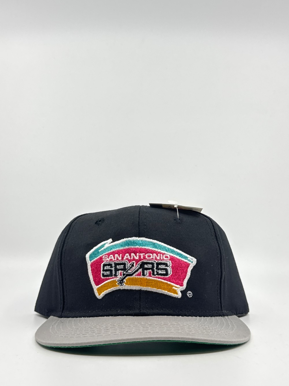 *VINTAGE* 90's SPURS SNAP-BACK - BLACK/GRAY
