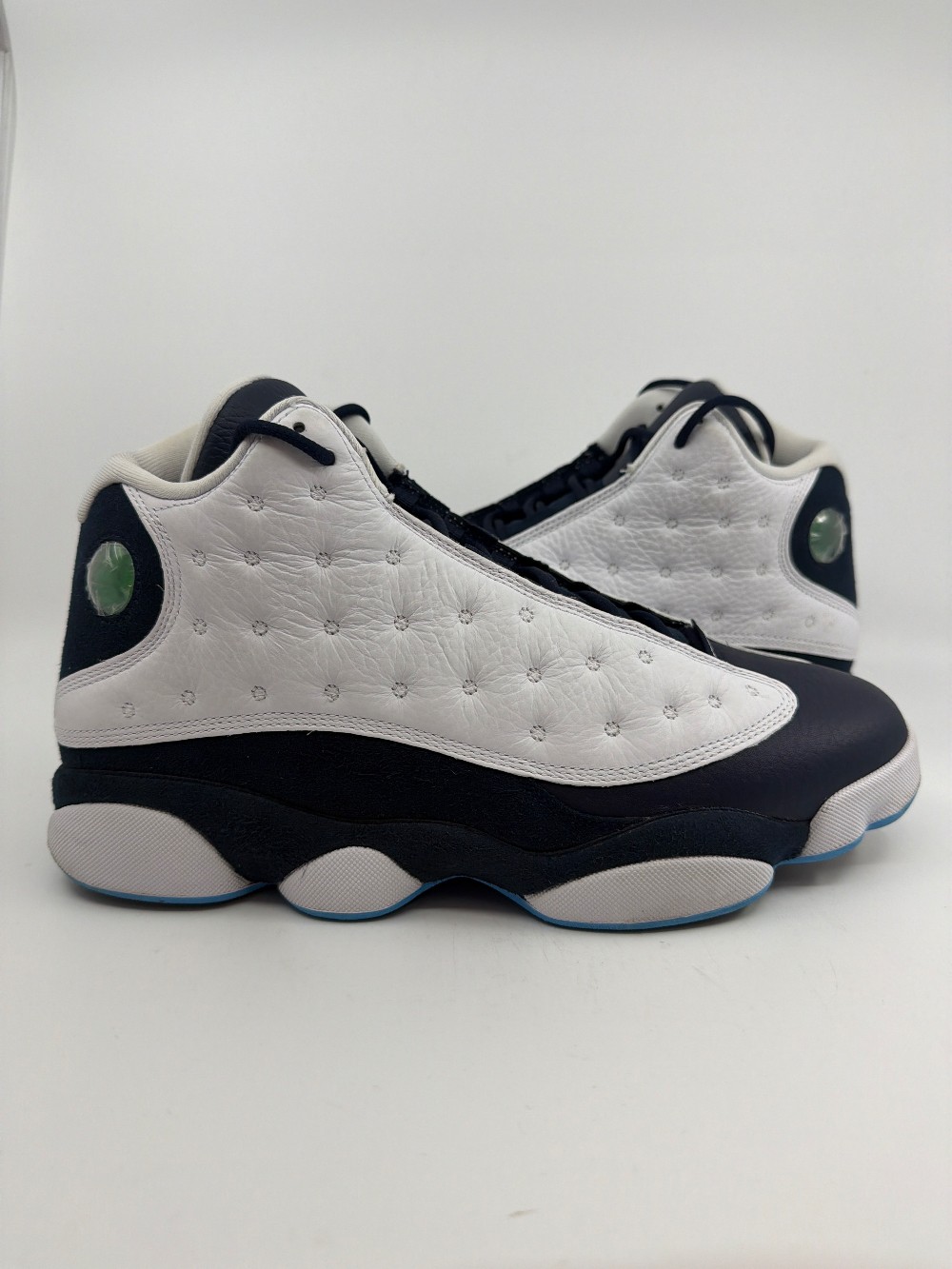 *USED* AJ 13 - OBSIDIAN POWDER BLUE WHITE
