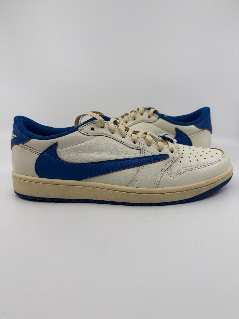 *USED* AJ 1 LOW X TRAVIS SCOTT X FRAGMENT - SAIL MILITARY BLUE