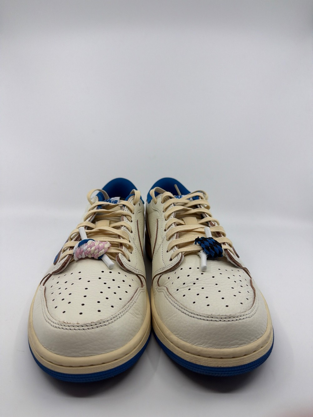 *USED* AJ 1 LOW X TRAVIS SCOTT X FRAGMENT - SAIL MILITARY BLUE