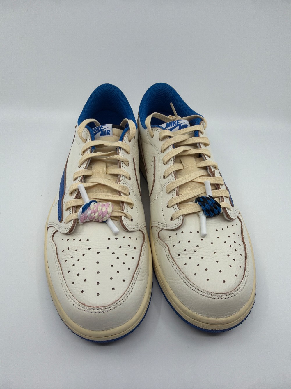 *USED* AJ 1 LOW X TRAVIS SCOTT X FRAGMENT - SAIL MILITARY BLUE