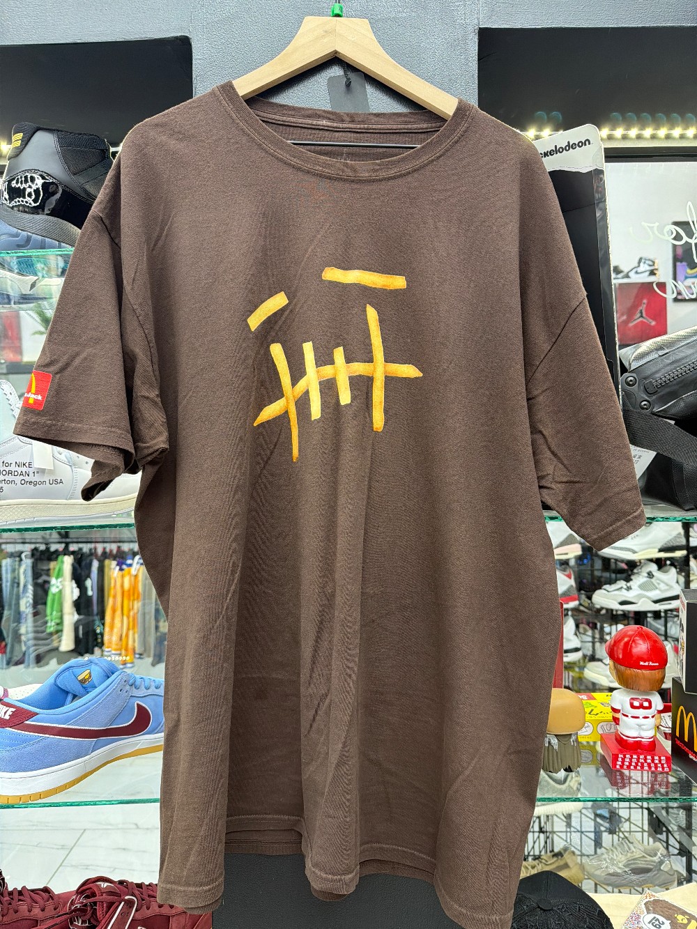 *USED* TRAVIS SCOTT X MCDONALDS TEE - BROWN FRY