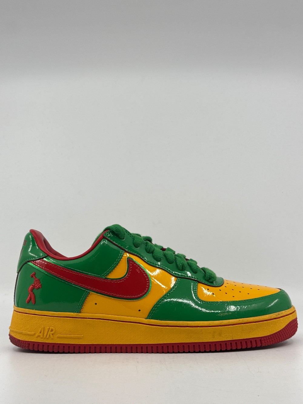 *USED* NIKE AIR FORCE 1 LOW X LIL YACHTY - CONCRETE BOYS LUCKY GREEN