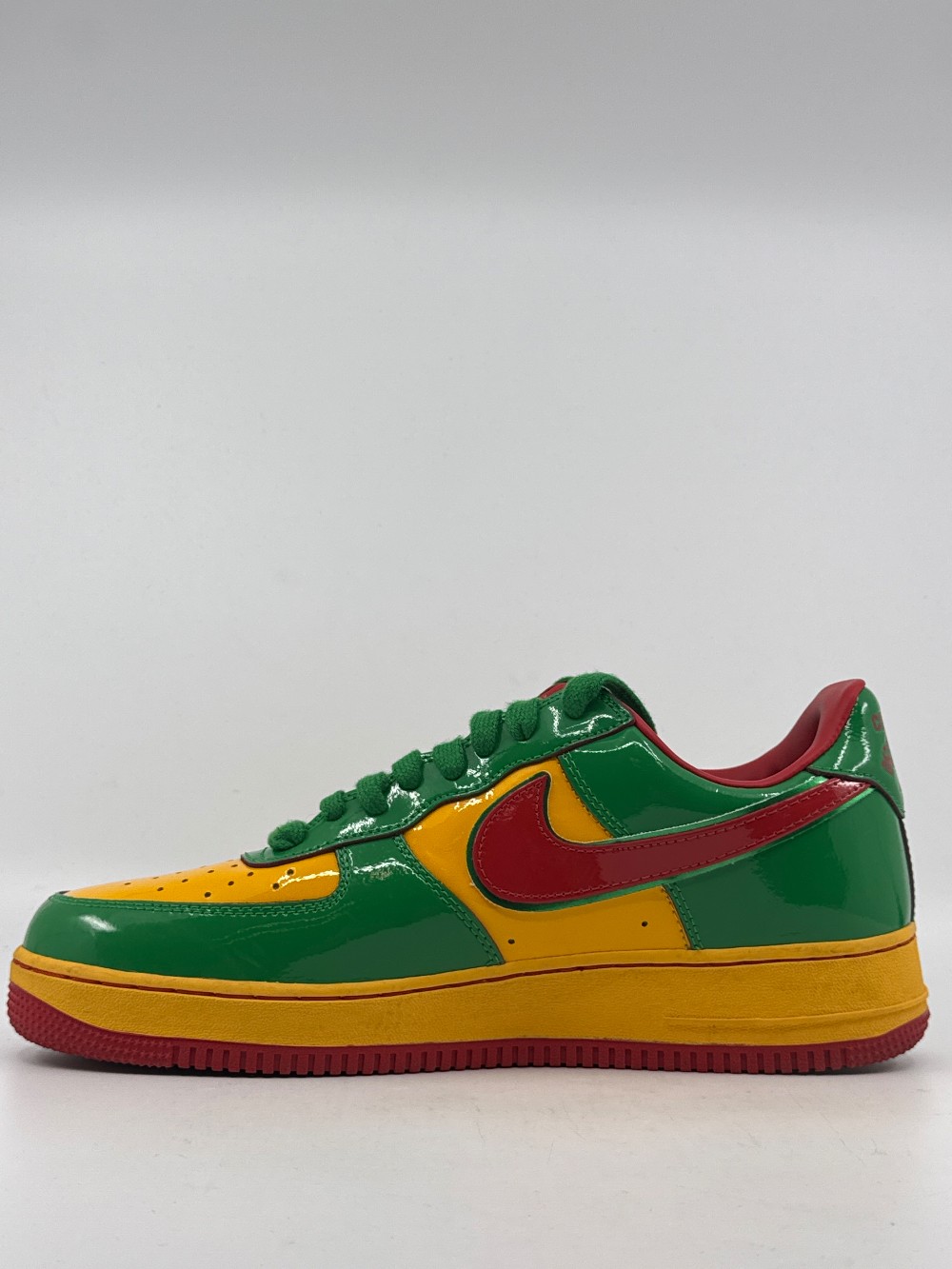 *USED* NIKE AIR FORCE 1 LOW X LIL YACHTY - CONCRETE BOYS LUCKY GREEN