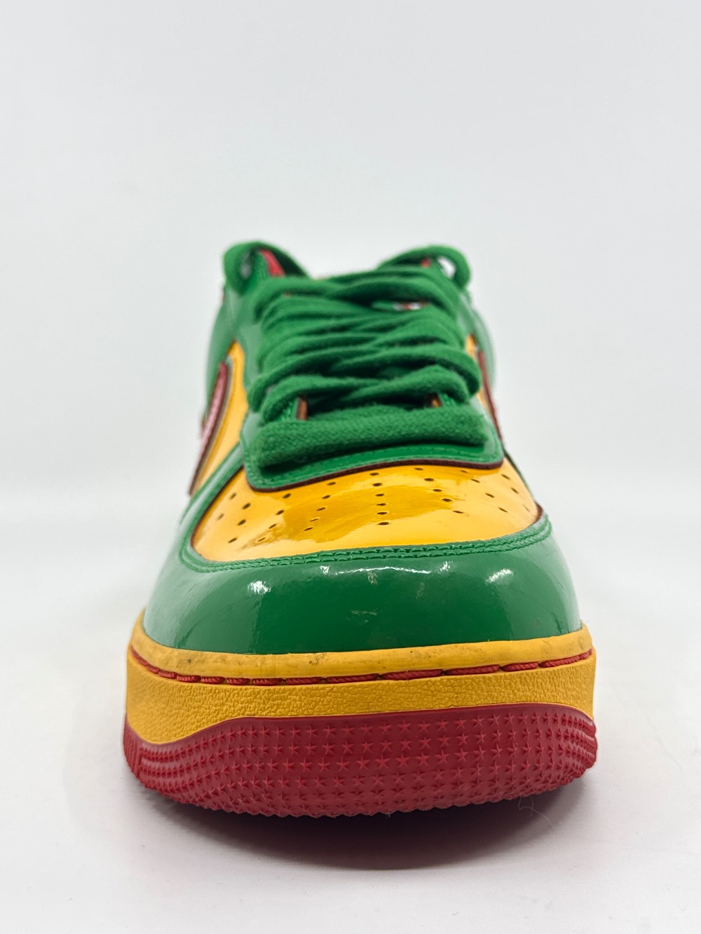 *USED* NIKE AIR FORCE 1 LOW X LIL YACHTY - CONCRETE BOYS LUCKY GREEN