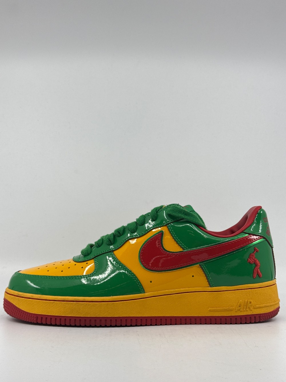 *USED* NIKE AIR FORCE 1 LOW X LIL YACHTY - CONCRETE BOYS LUCKY GREEN