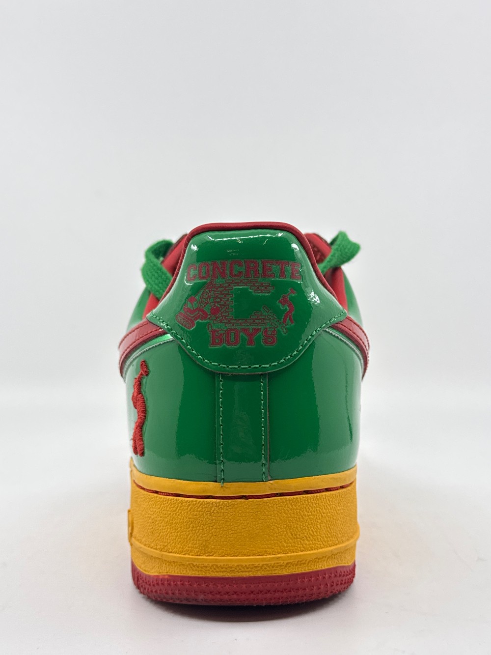 *USED* NIKE AIR FORCE 1 LOW X LIL YACHTY - CONCRETE BOYS LUCKY GREEN