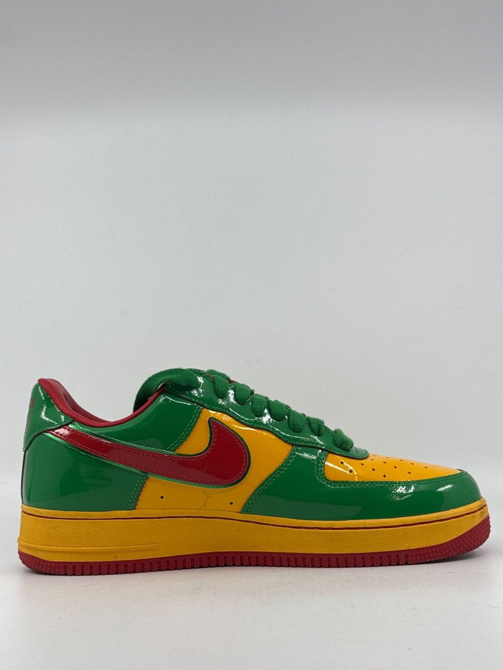 *USED* NIKE AIR FORCE 1 LOW X LIL YACHTY - CONCRETE BOYS LUCKY GREEN