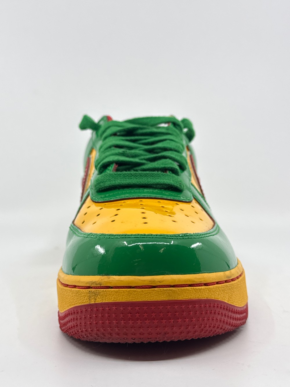 *USED* NIKE AIR FORCE 1 LOW X LIL YACHTY - CONCRETE BOYS LUCKY GREEN