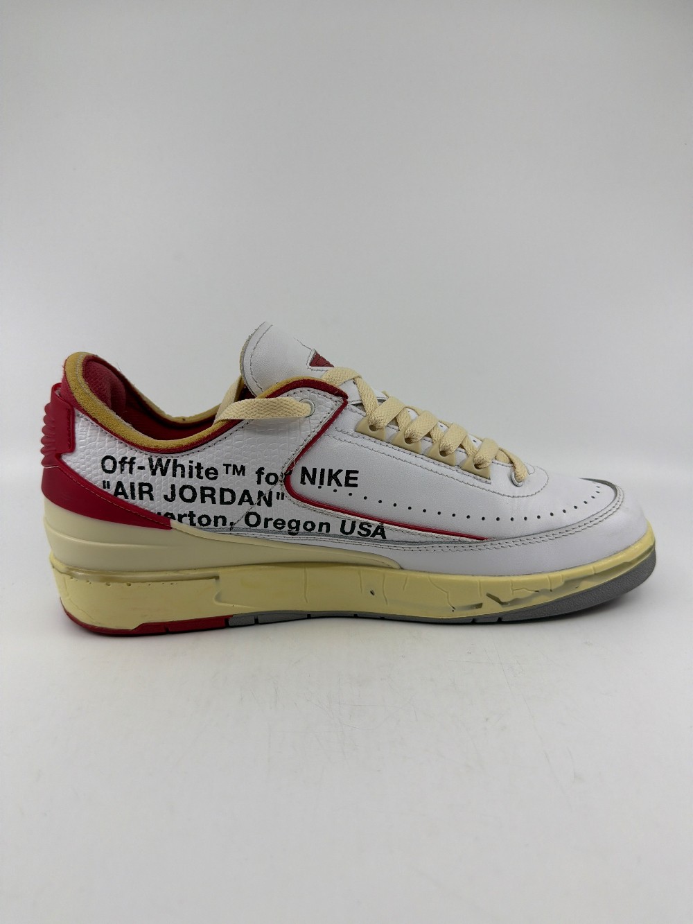 *USED* AJ 2 LOW X OFF-WHITE - WHITE RED