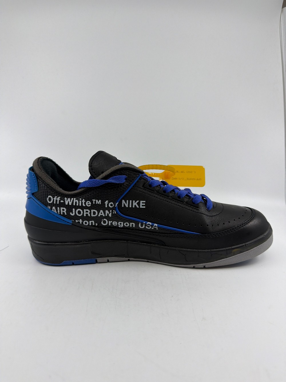 *USED* AJ 2 LOW X OFF-WHITE - BLACK BLUE