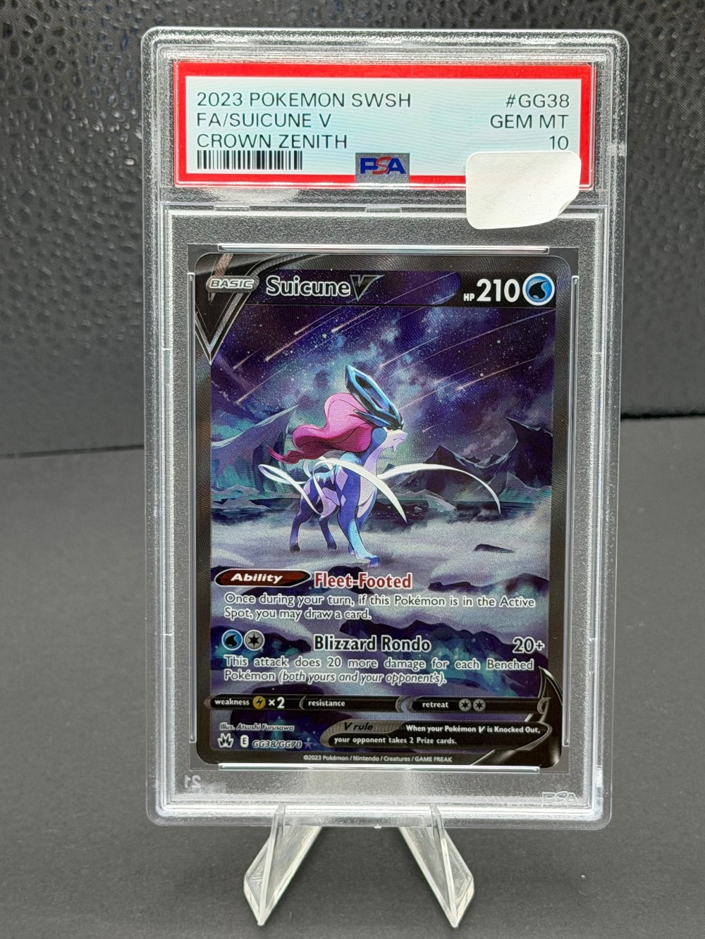 SUICUNE V GG38 CROWN ZENITH PSA 10