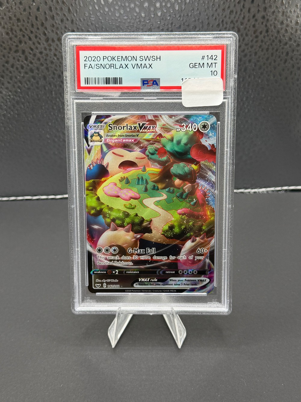 SNORLAX VMAX SWORD AND SHIELD GRADED PSA 10