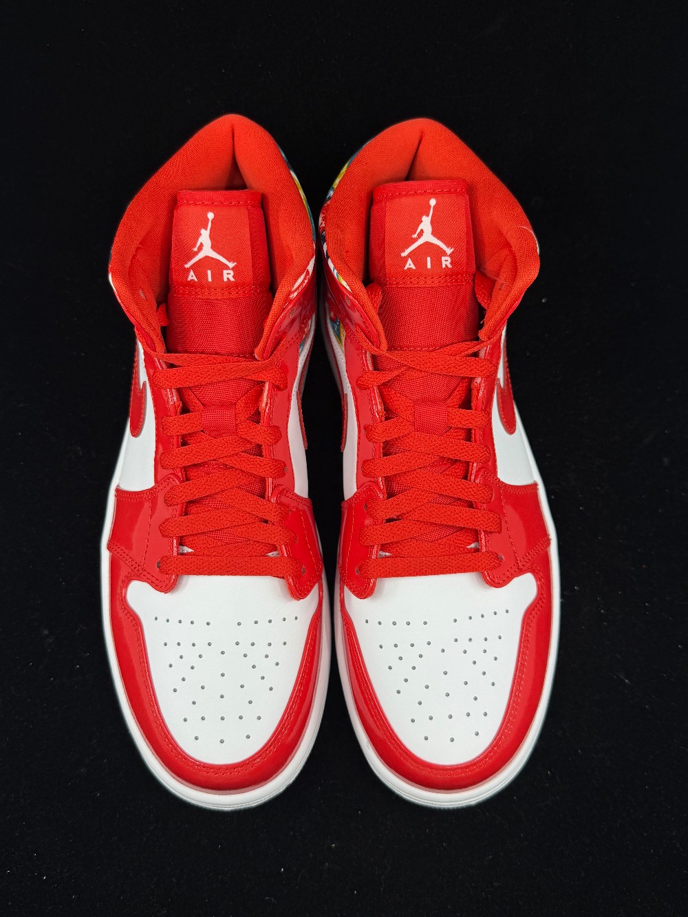 *NO BOX* AJ 1 MID - BARCELONA SWEATER RED PATENT