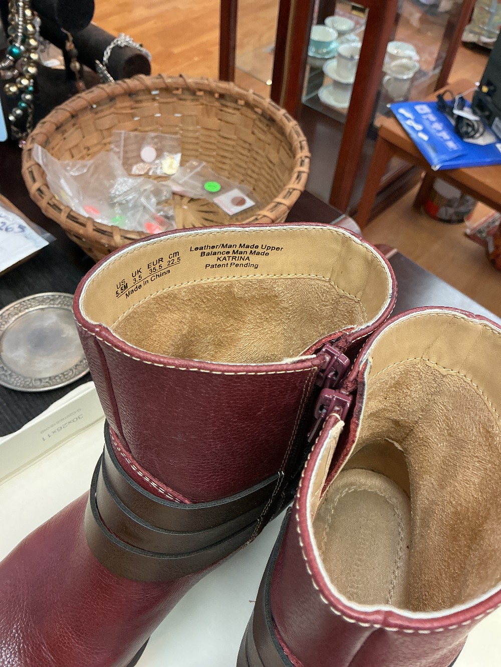 Naturalizer Katrina Ankle Boots, wine & brown