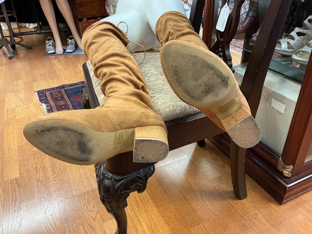 Wendy Williams Over the Knee Stretch Faux Suede Boots